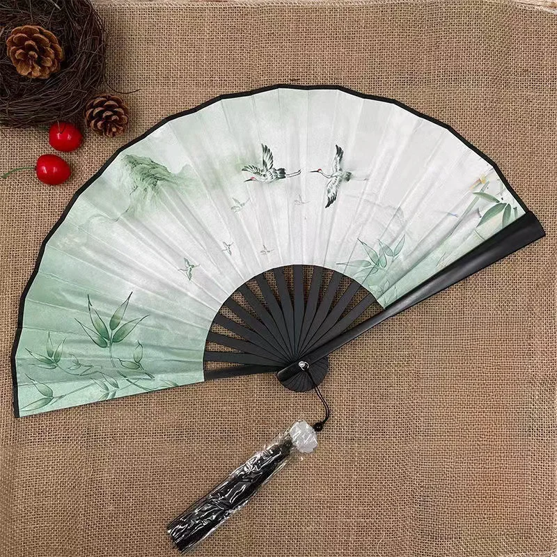 Klapp ventilator im chinesischen Stil, klassisches Tanz tuch, Vintage-Kunststoff-Tier drachen druck, Hand ventilatoren, Requisiten, Cosplay