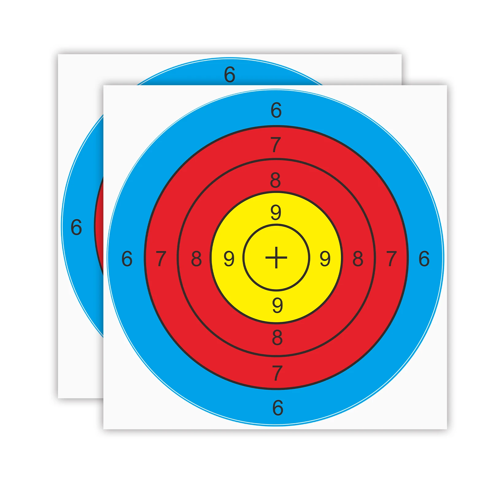 20 шт. 6-дюймовые трехцветные кольца с цифровой концентрацией, наклейки для стрельбы по мишеням, наклейки для тренировки мишеней, этикетки для стрельбы по мишеням (можно использовать для реальной практики пистолета и пневматического оружия)