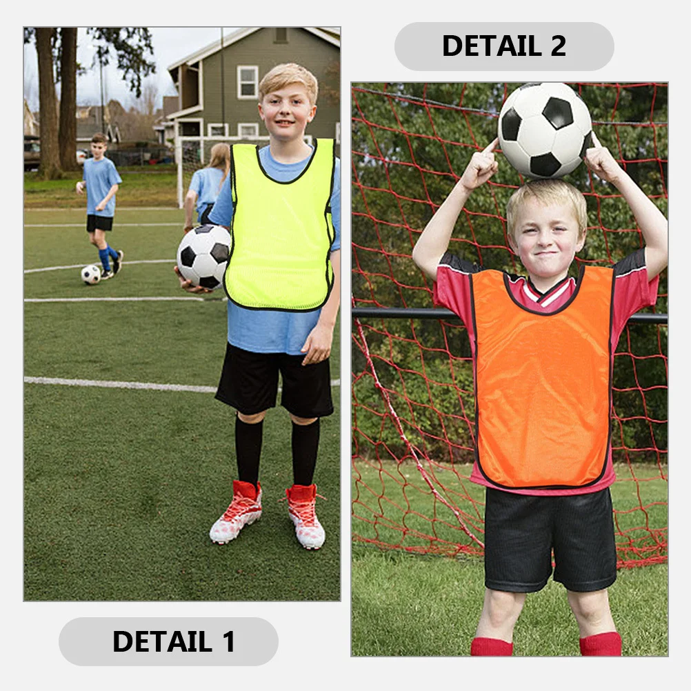 

8Pcs Breathable Soccer Vests Basketball Pinnies for Kids Quick Drying Sports Training Jerseys Soccer Vest for Men