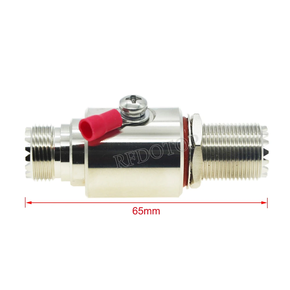 1Pcs SO239 UHF Female to UHF Female  Connector Coaxial Lightning Protector  Gas Discharge Protection for Radio WLAN WiFi 50Ohm