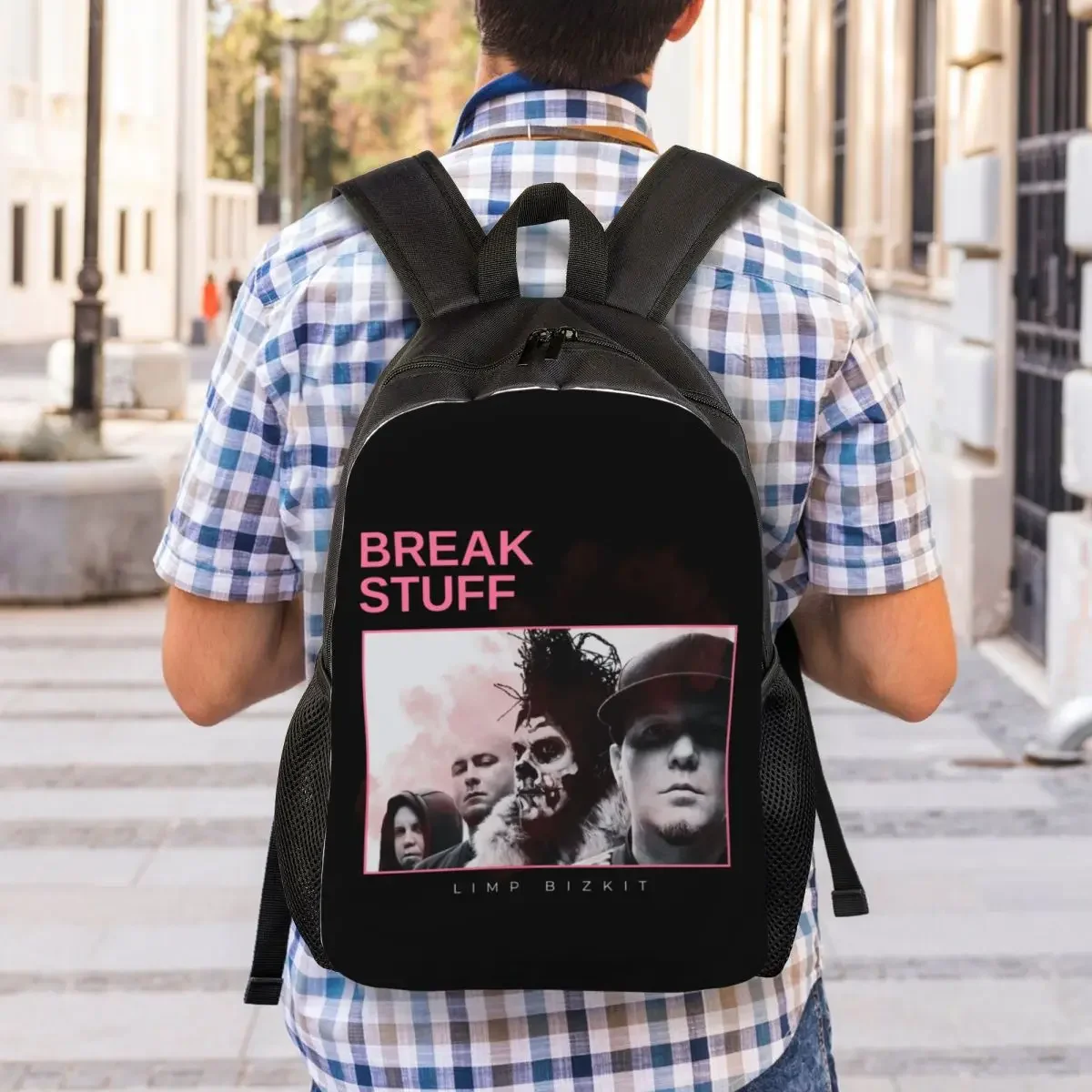 Custom Bizkits Hip Hop Rock Limp Travel Backpack Men Women School Laptop Bookbag Break Stuff College Student Daypack Bags