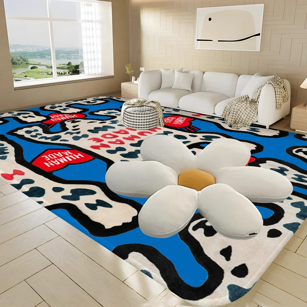 Luxury Brand NIGO H-HUMAN M-MADE Cartoon Bathroom Mat Anti-slip Absorb Water Long Strip Cushion Bedroon Mat Welcome Doormat