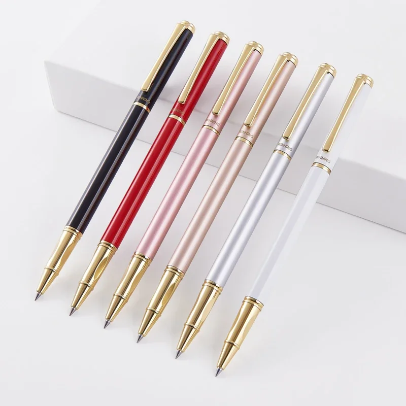 

2 шт. WINNING гальваническая краска металлическая гелевая ручка 0,5 мм роликовая ручка для подписи бесплатная лазерная гравировка текста