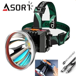 Rechargeable Headlamp with Sensor, Ultra Bright Long Range Head Mounted Headlight for Night Fishing and Outdoor Activities