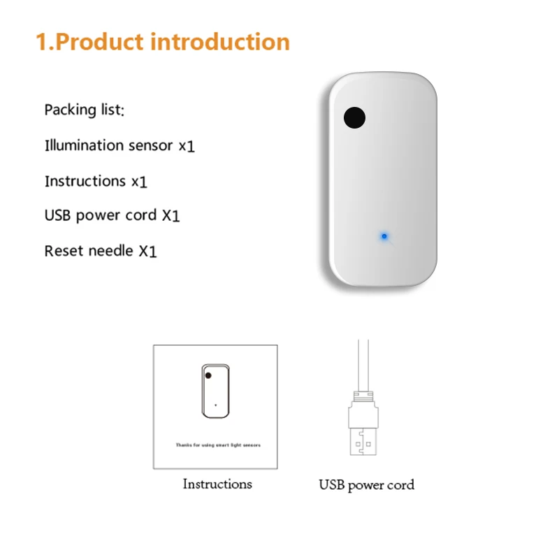 Tuya Wifi Light Sensor Smart Illuminance Brightness Detector Sensor Smart Home Illumination Automation Smart life Linkage