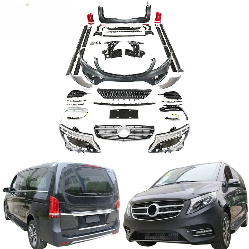V Class W447 TI Style Body Kit PP Full Set Facelift Upgrade Car Parts Front Bumper Rear Bumper Side Skirts Body Parts Accessory