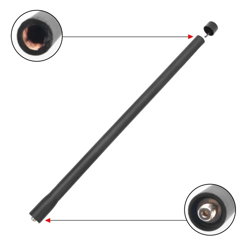 NAB6064 Walkie Talkie Low Band Heliflex Antenna 29.7-50MHz 12-inch for Motorola HT1250 PR860 MT1000 P200 P50 HT750  Radios
