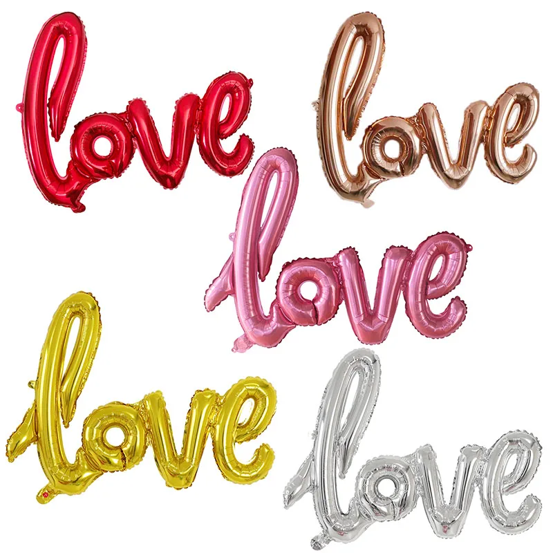 

40 Inch Conjoined Letters Love Letter Foil Balloon Anniversary Wedding Valentine's Day Birthday Party Decoration Photo Prop