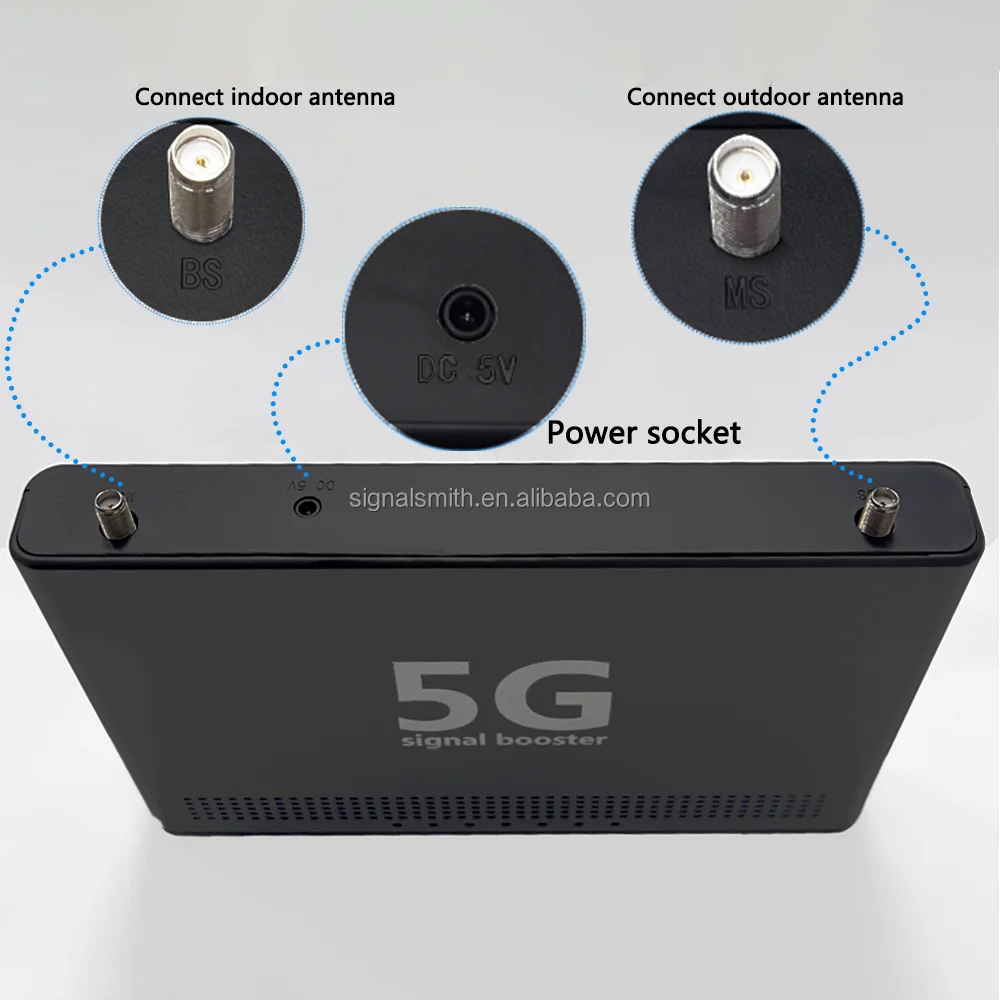Signalsmith Tri Band 5G N78-3500MHz+4G-1800+3G 2100MHz AGC/ALC Cellular Booster/Network Signal  Repeater/Mobile Amplifier