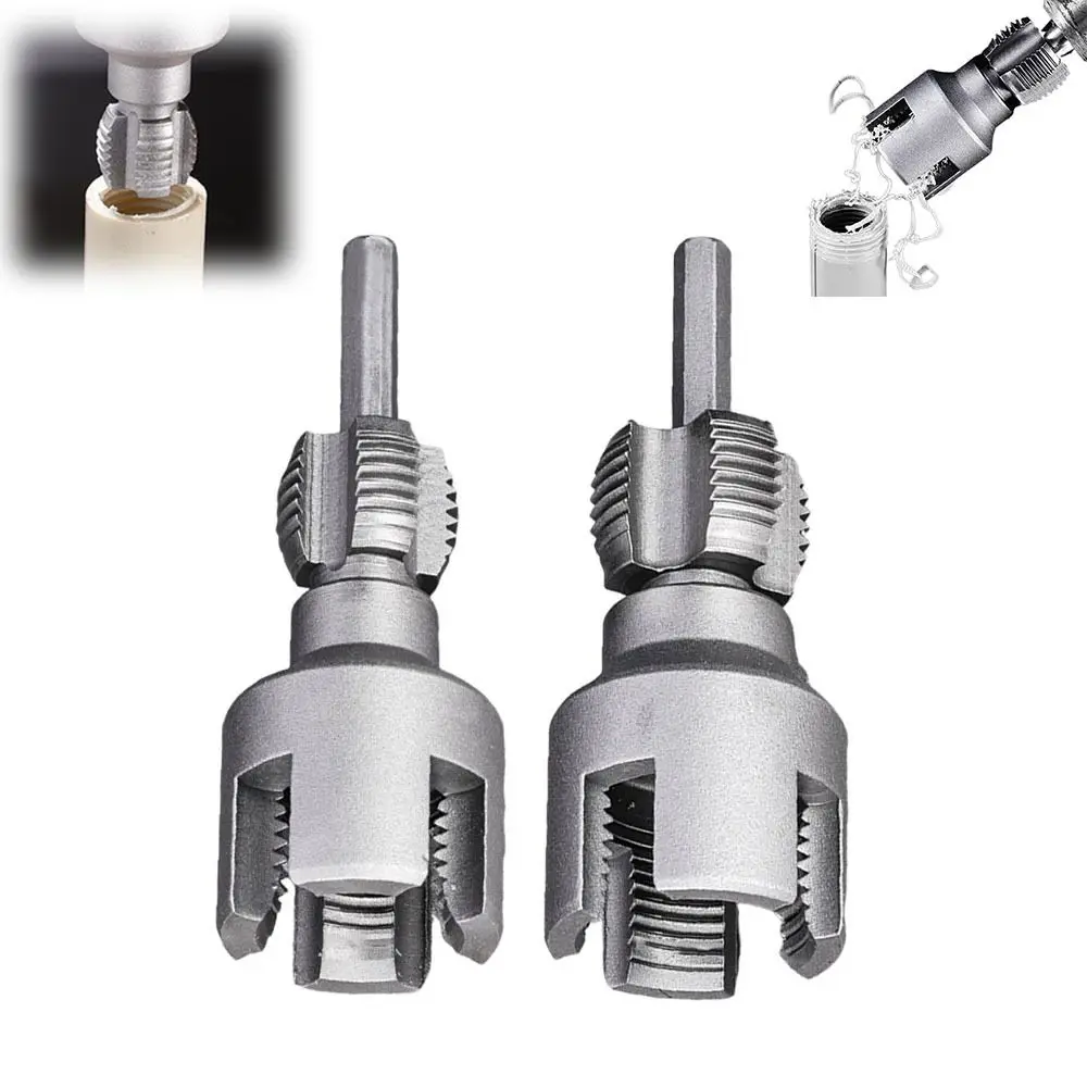 Pvc Pipe Threader Kit 4/6 Points Ppr Water Pipe Internal/External Thread Opener Tap Plate Teeth Universal Waterpipe Tapping Tool