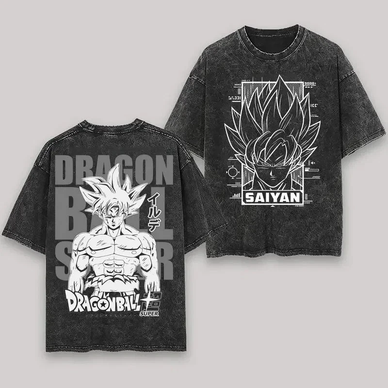 

Футболка для косплея Dragon Ball Z в стиле ретро для мужчин и женщин в одном стиле, фанатская футболка в стиле аниме Harajuku