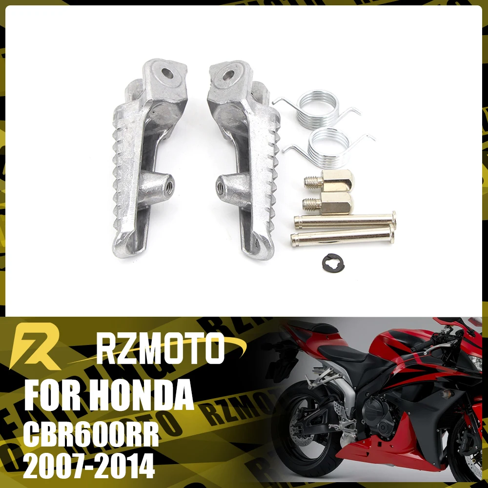 Front Foot Rests Pedal Bracket Assembly Kit For HONDA CBR-600RR 2007-2014 2008 2009 2010 2011 2012 2013 Motorcycle Folding Parts