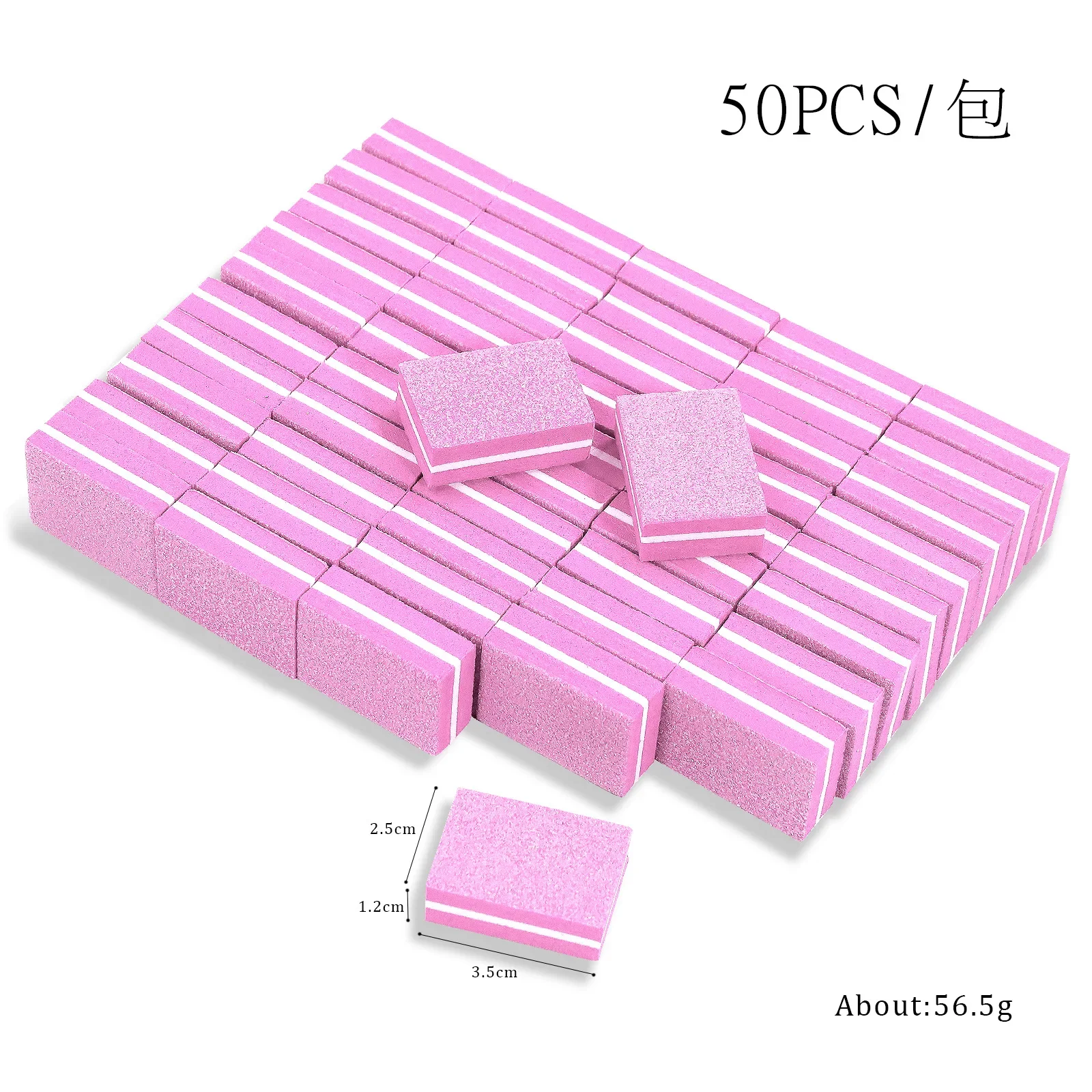 50/20/10 Mini Nail File Blocks Sponge Pedicure Care Nail Polish Sanding Buffer Strips 100/180 Polishing Manicure Nail Art Tools