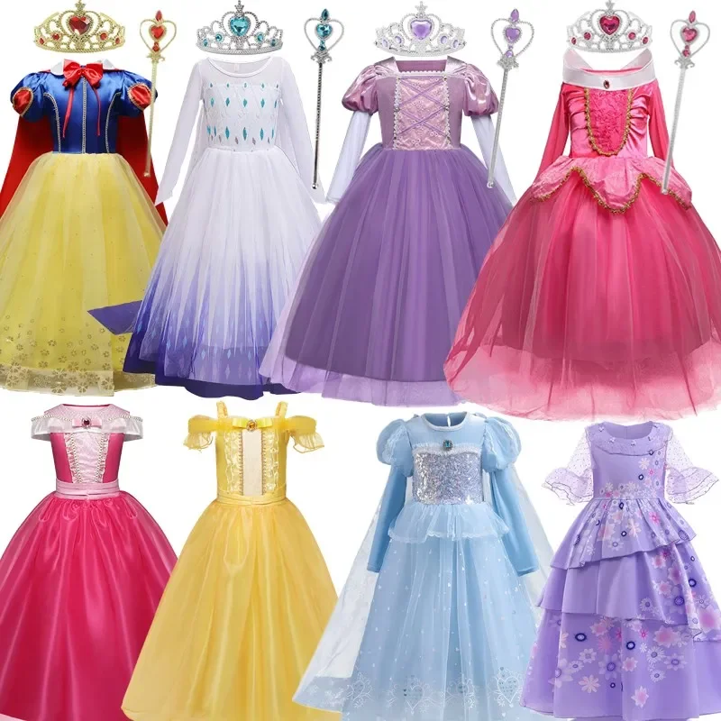 Encanto Cosplay Dress for Halloween Costumes Kids Princess Disguise Baby Girl Carnival Dressing Up Clothes for 3-10Y Children