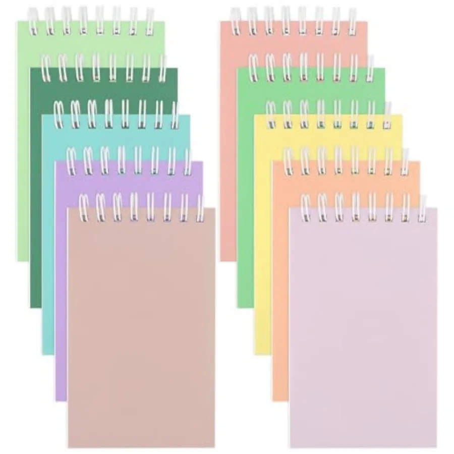 

10 Pack Pocket Notebook 3x5 Mini Notebooks Small Spiral Notepads with Lined Pages, Memo Note Pads for,Party Favors, Work, Offic