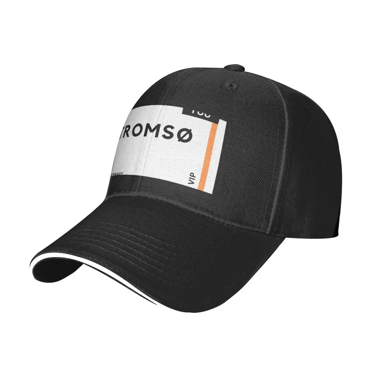 Tromso, Norway Airplane Boarding Pass Baseball Cap Hip Hop western Hat Designer Hat Hat Man For The Sun Woman Hats Men's