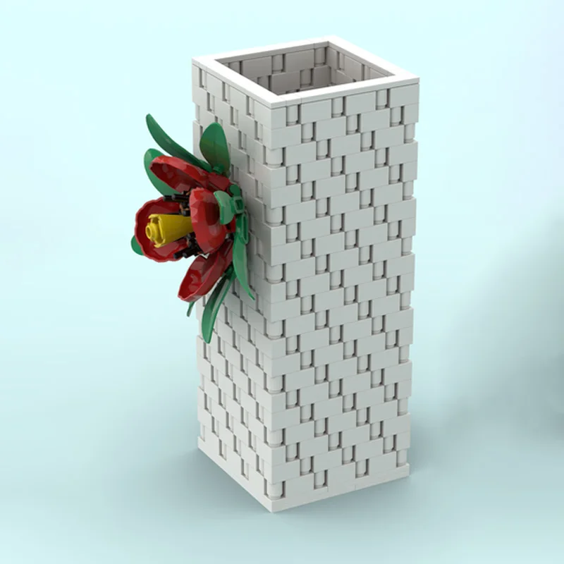 MOC importer décennie ks Assemble Toy Vase Model, Décoration créative, Cadeau de vacances pour tous les amateurs d'architecture