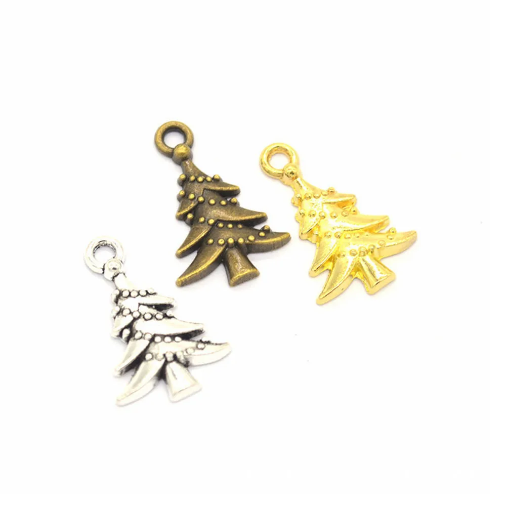 

100Pcs Alloy Christmas Tree Pendants Charms for Jewelry Making Necklace Bracelet Christmas Birthday Gift Idea DIY Pendants