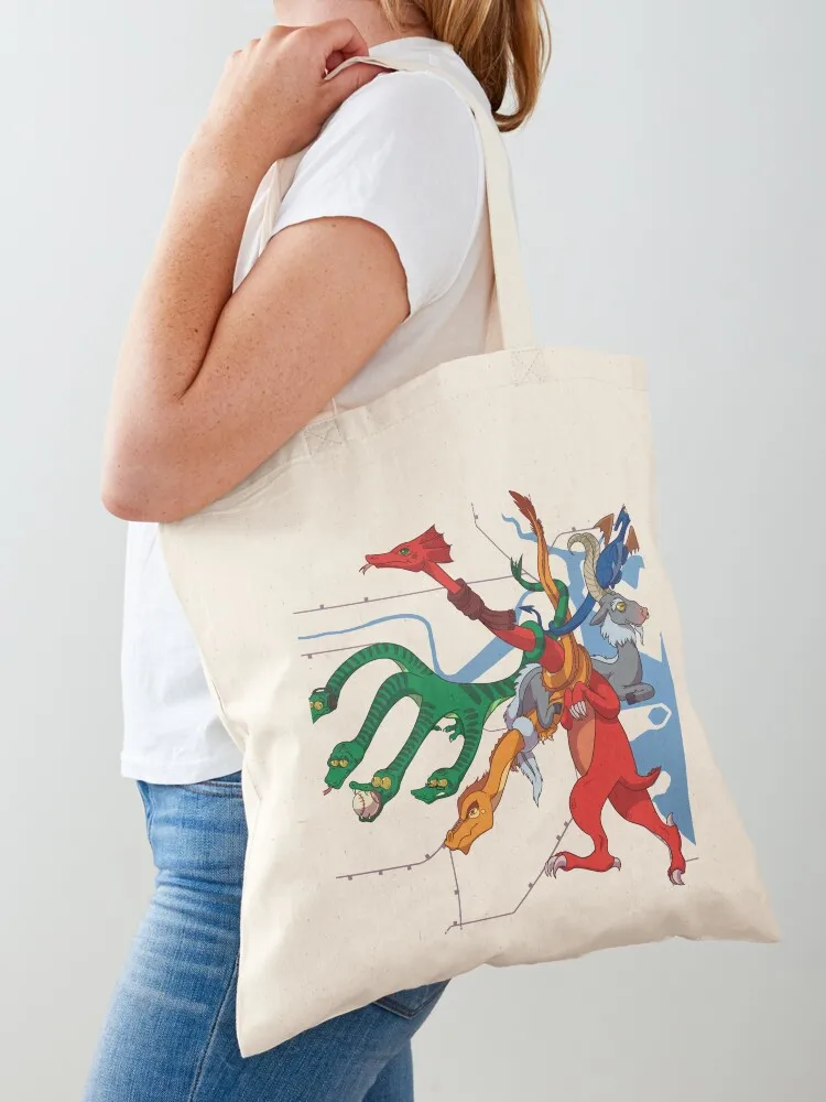 خريطة Dragon MBTA - مع سكة ركاب، ماء - حقيبة حمل شفافة حقيبة تسوق نسائية من القماش حقيبة حمل شخصية #1