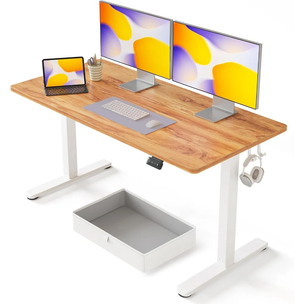 

Standing Desk with Drawer, Adjustable Height Electric Stand Desk with Storage, Sit Stand Home Office Desk, Ergonomic Computer