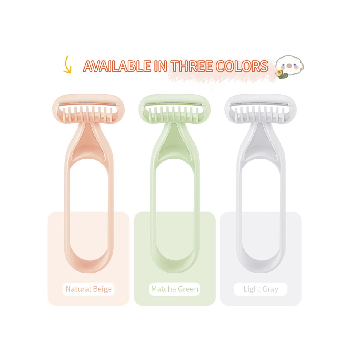 Physical Epilator Painless Safe Body Hair Hair Trimmer Reusable Easy Cleaning Shaving Hair Remover (A)