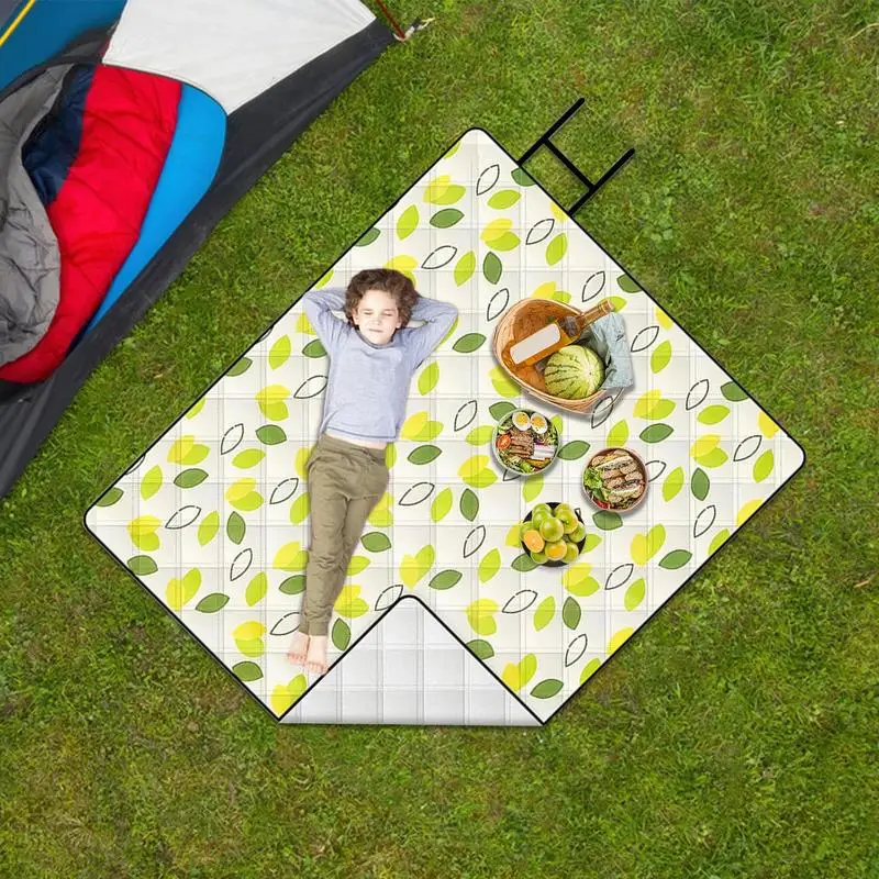

Blanket For Picnic Waterproof Picnic Blankets All-Season Group Activity Use Folding Rug For Music Festival Lawn Camping Backyard