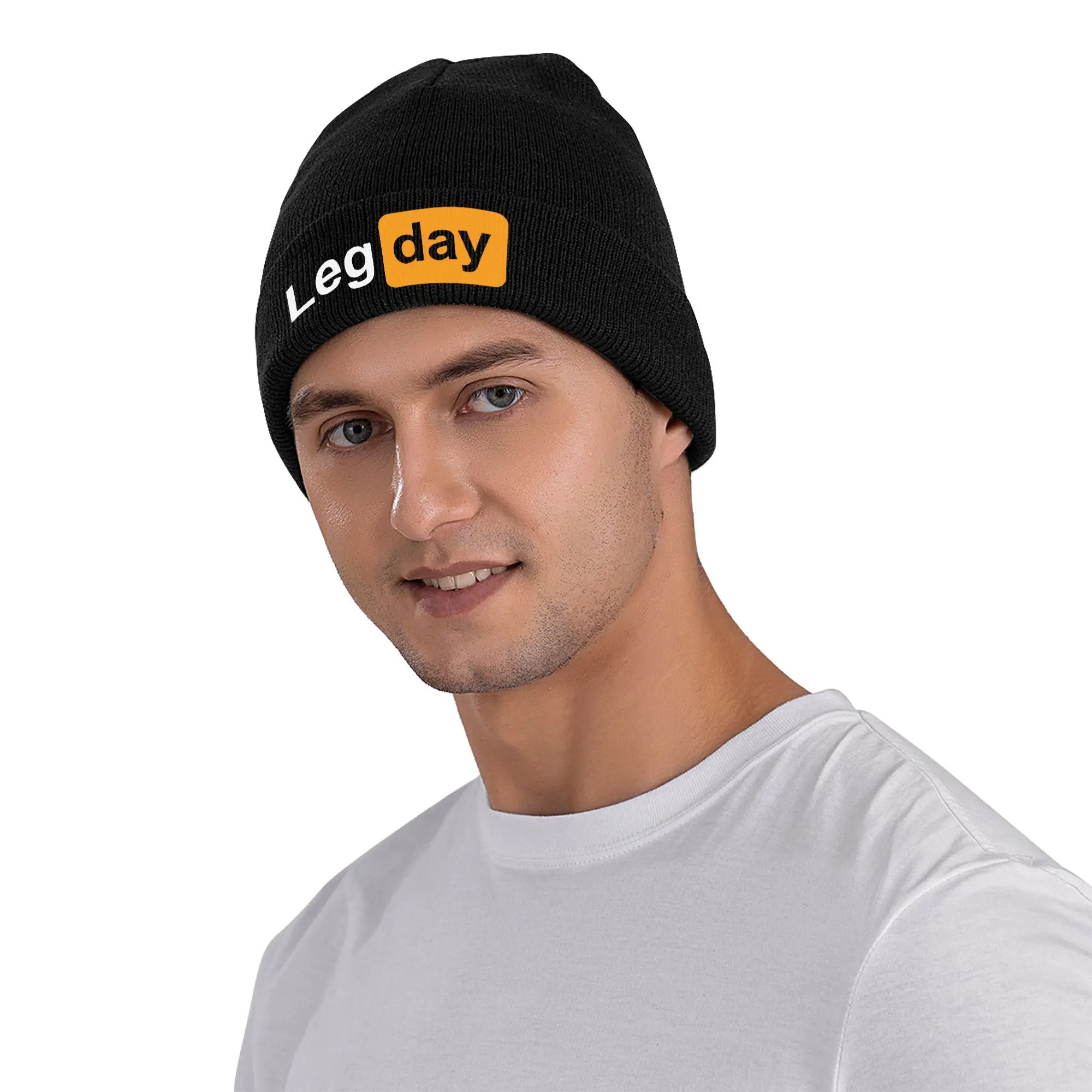 Leg Day workout Knitted Hat Beanies Winter Hats Warm Unisex Hip-hop Funny Porn Caps Men Women hub Birthday Gift