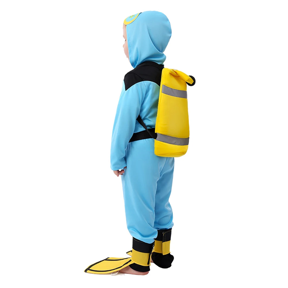 Kids Children Diving Cosplay Jumpsuit Stage Performance Roleplay For Boys Girls Costume Outfits Halloween Carnival Party Suit