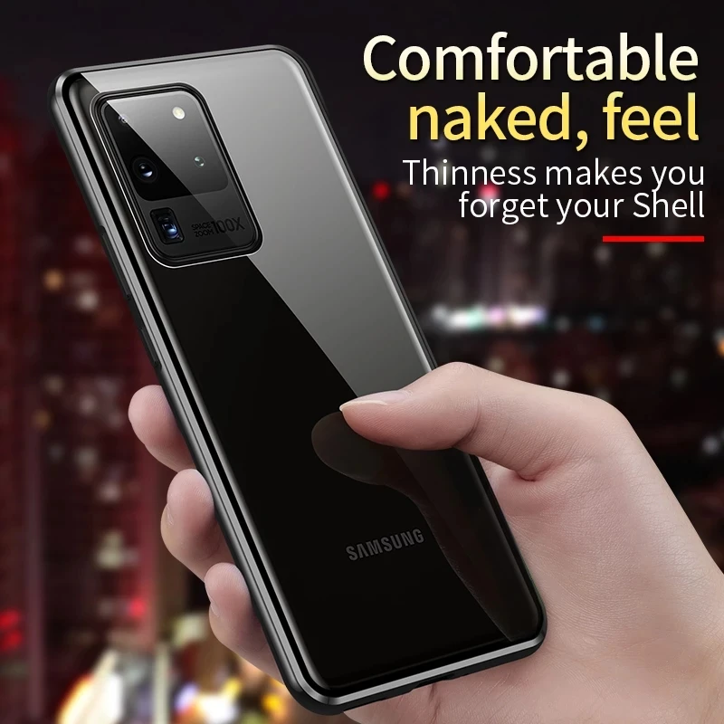 360 Full Protection Magnetic Case For Samsung A71 A51 A21S A52 A32 A12 S21 A50 S20 S21 S22FE Double Sided Glass Cases Cover