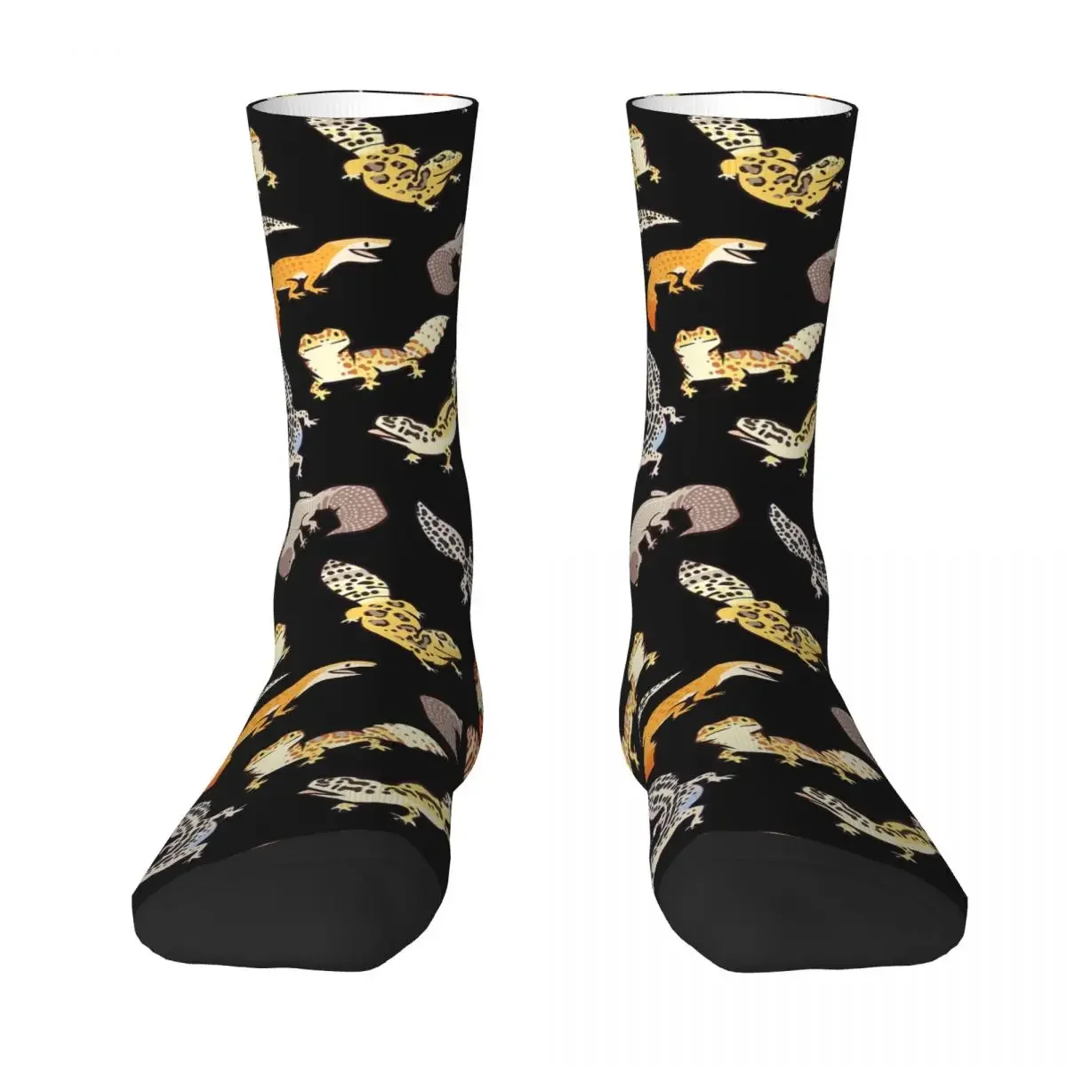 Chub Geckos In Dark Grey Socks Harajuku High Quality Stockings All Season Long Socks Accessories for Man's Woman's Gifts