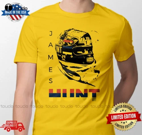 New James Hunt Legend Shirt James Hunt Helmet T-Shirt Vintage Tee Women'S Shirts Cotton Unisex Tee Shirt Fashion Funny Tshirt