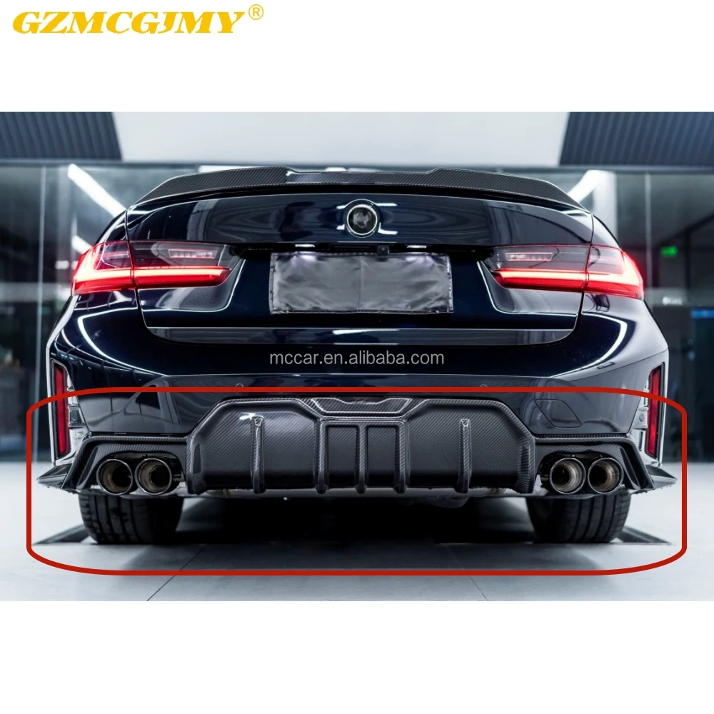 

High Glossy Diffuser Bumper For BMW 3 Series G20 G28 LCI Car Bumpers Dry Carbon Fiber Car Bumper Rear Diffuser