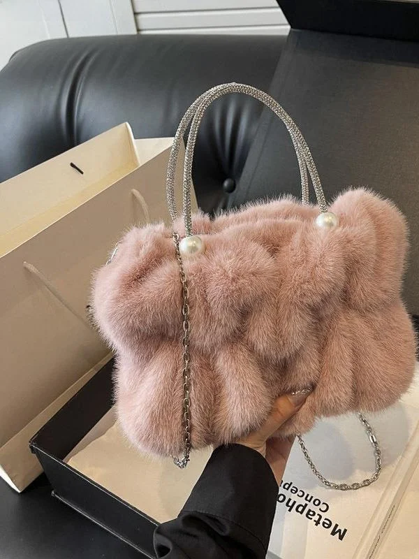 

Faionable Cloud Folded Plu Handbag Women's Crossbody Bag Soft Commuter Sle Metal Chain oulder Bag Casual Hobo Bag