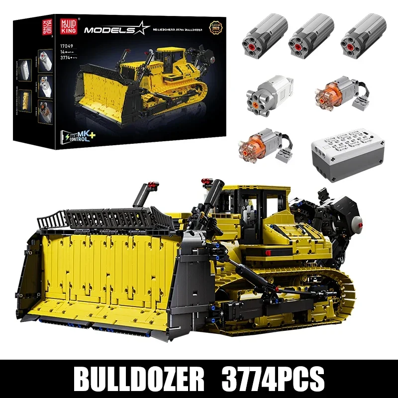 MOULD KING Schimmel König 17049 technische Auto Baustein Fernbedienung pr766 Bulldozer Modell Montage LKW Ziegel Spielzeug Kinder Weihnachts geschenk 7