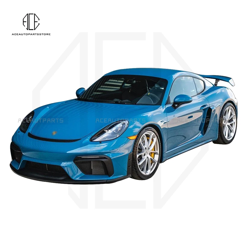 Carbon Fiber Body Kit For Porsche Boxster Cayman 718 GT4 Front bumper Rear lip Tail Wing Car Accessories Tuning BodyKits