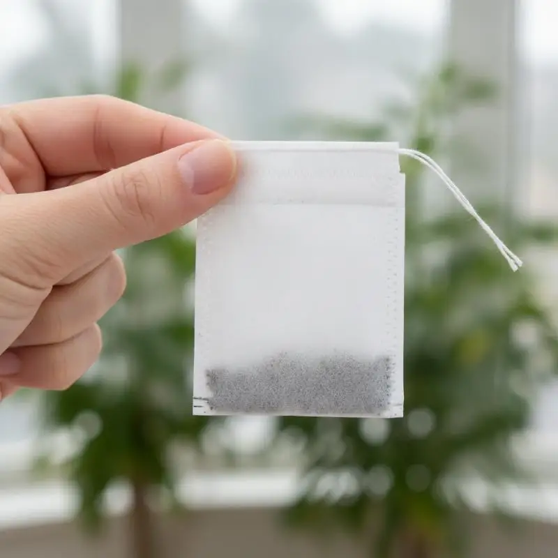 300Pcs Disposable Tea Filter Bags Non-woven Fabric Tea Bag With Drawstring