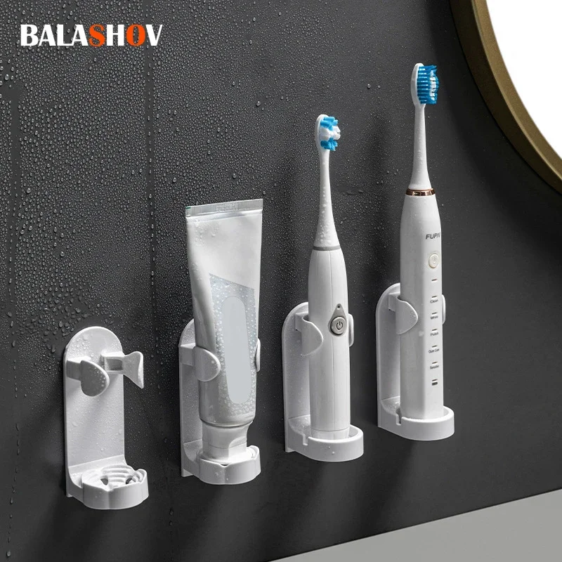 Creative Wall-Mounted Electric Toothbrush Holder Organizer for Bathroom - Space Saving Stand Rack Accessory