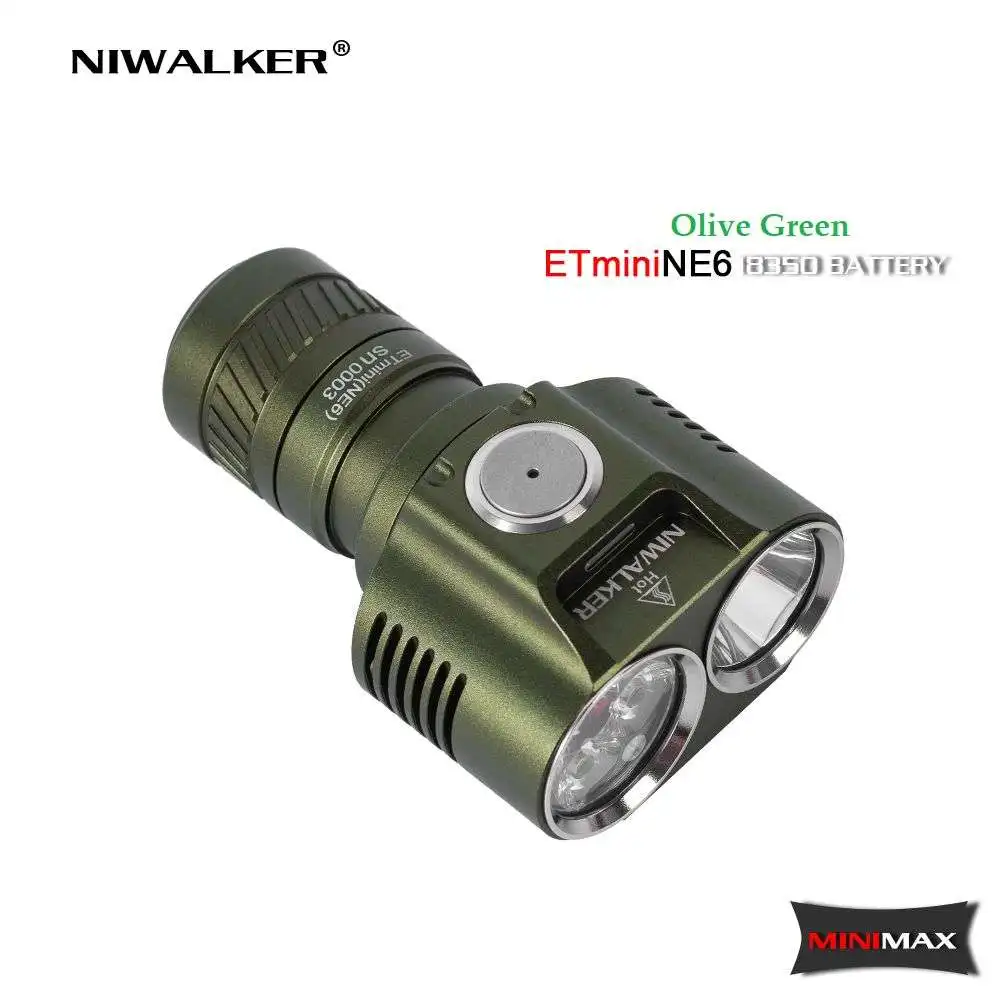 Imagem -03 - Lanterna Edc Niwalker Etmini Ne6 de Cabeça Dupla 3200lm