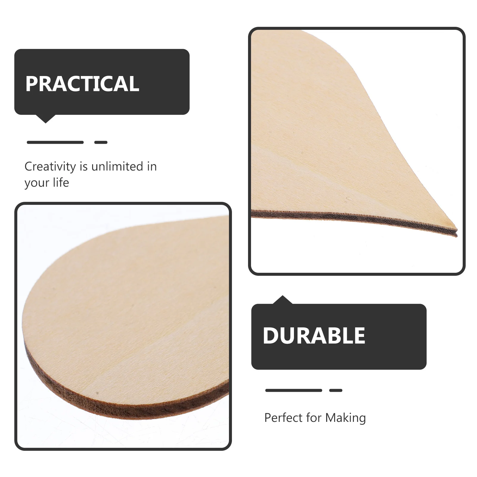 

20Pcs 50mm Water Drop Shape Wood Piece DIY Craft Natural Texture Home Decor Hanging Ornaments Gifts Unlimited Creativity