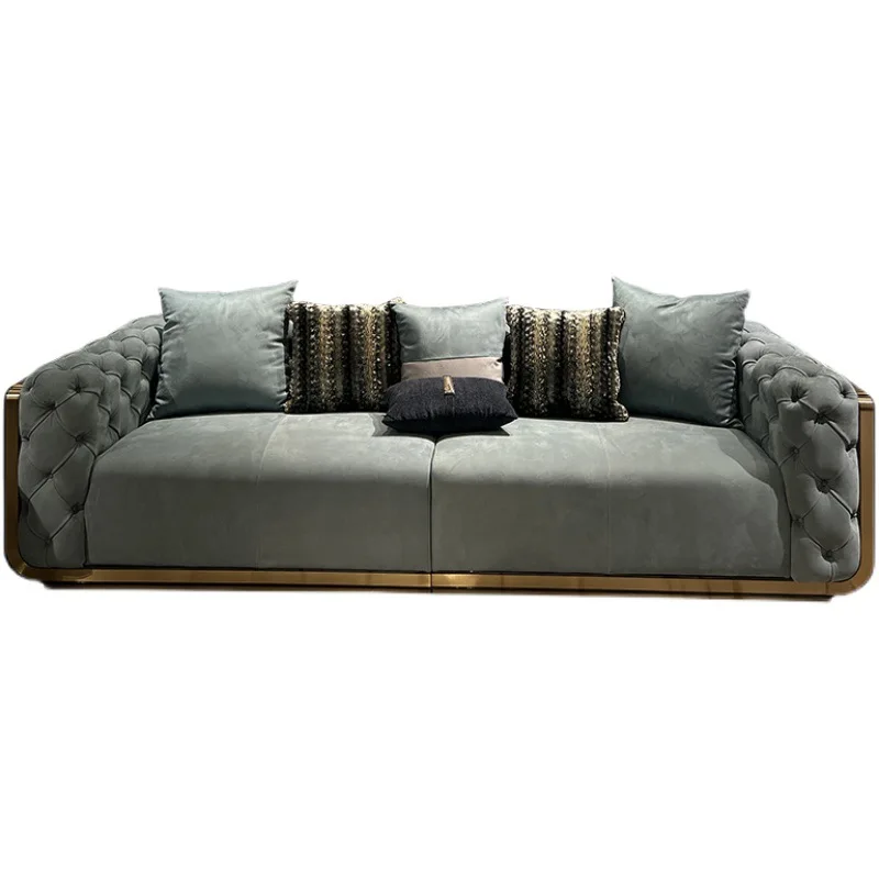 Hot Sale Living Room Furniture Sofa Set Genuine Leather Italian Luxury Modern Leather Sofa