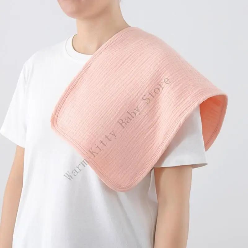 New 5 PCs/set Solid Color Muslin Baby Burp Cloths Pure Cotton Gauze Baby Feeding Bibs Soft Highly Absorbent Newborn Bath Towels