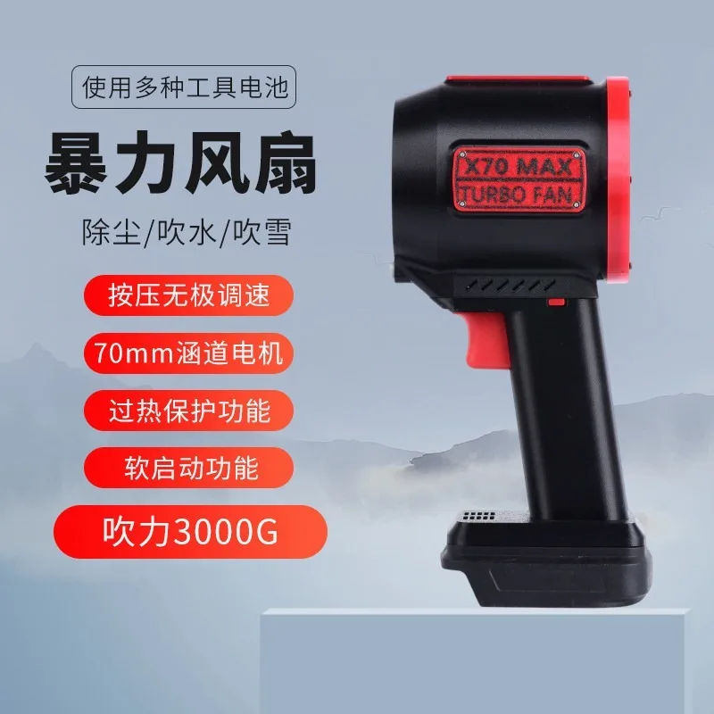 3KG Wind Pressure Violent Turbine Fan 70mm Ducted High Speed Brushless Motor Blower For Car Wash Water Snow Leaf Re-moval
