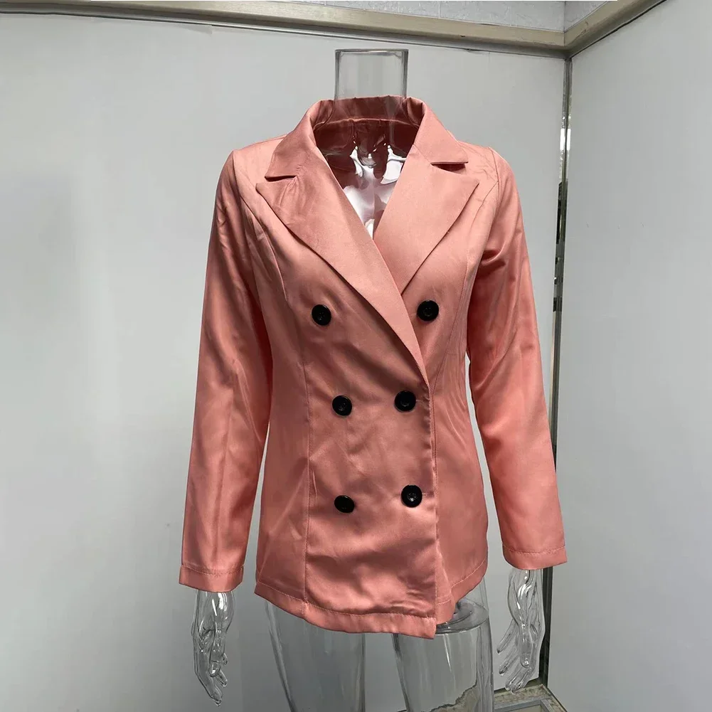 Daily Coat S 3XL Ladies Casual Long Sleeve Non Strech Cardigan Jacket Lapel Neck Open Front Blazer Suit For Female For Woman