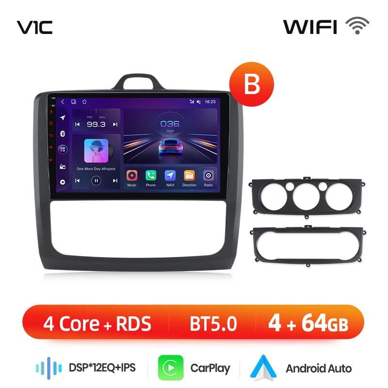 Junsun Qualcomm 8-Core 360 °   Panoramische Camera Draadloze CarPlay Android Auto Radio voor ford focus 2 3 Mk2 Mk3 2004-2011 GPS