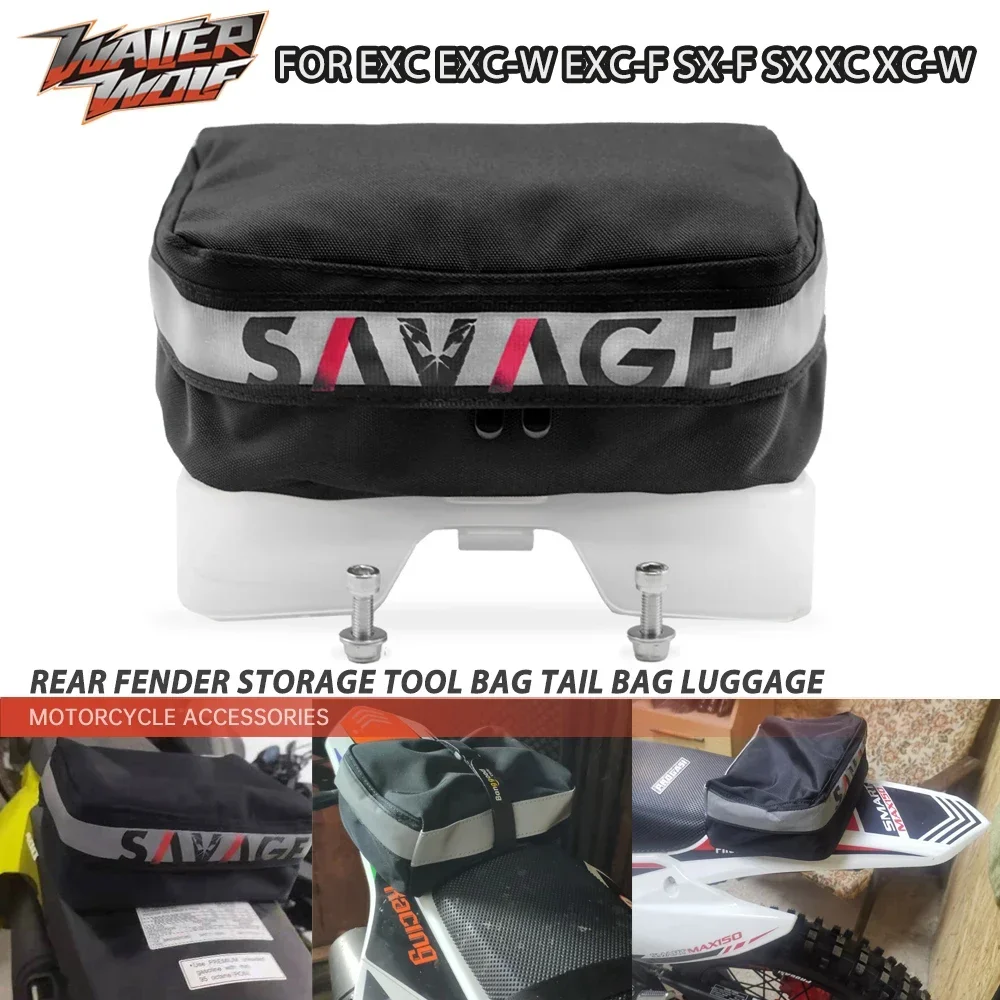 Universal Tail Bag Rear Fender Storage Tool Bags Luggage FOR EXC EXC-W EXC-F SX-F SX XC XC-W XCW Motocross Motorcycle Backpack