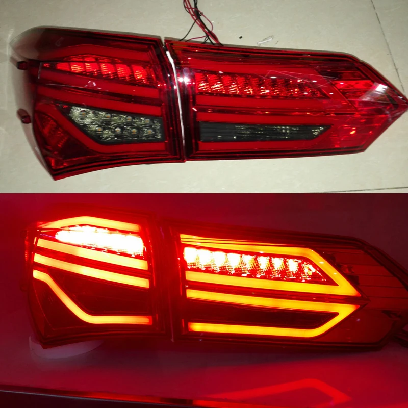 LED Rear Light For TOYOTA Corolla Altis Back Lamps  2014 2015 2016 Year Red Black Color