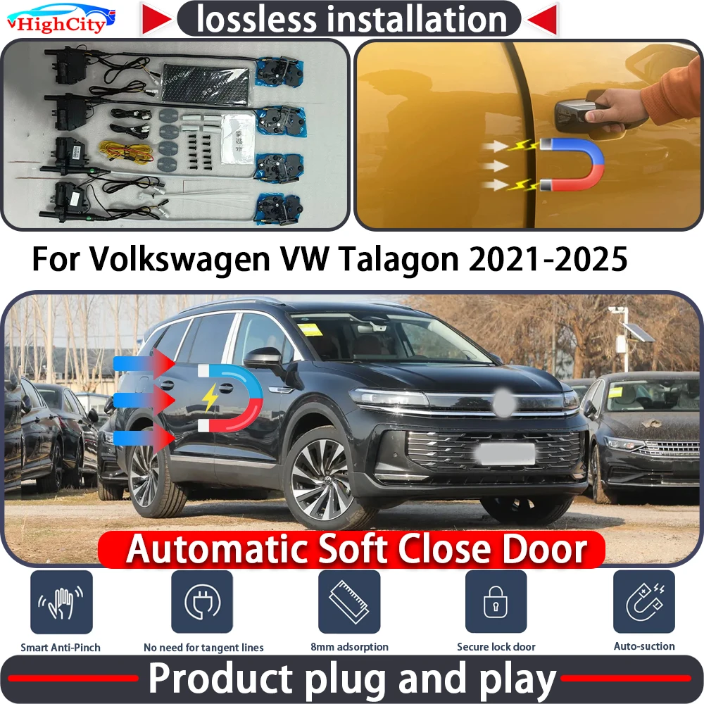 

HighCity Electric Closing Door Lock Actuator for Volkswagen VW Talagon 2021-2025 Soft Close Power Latch System Auto Pull Door