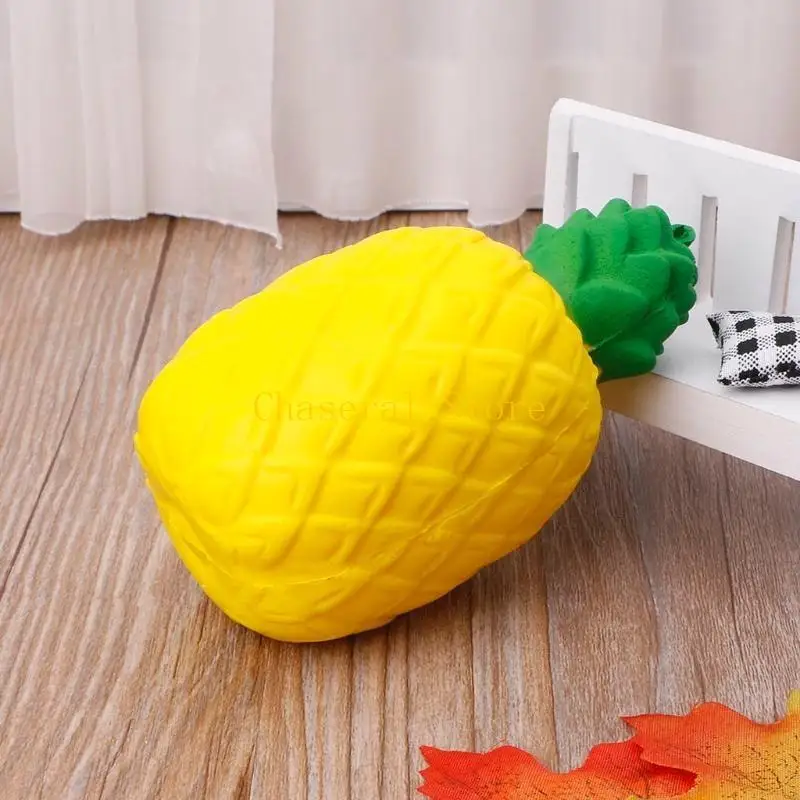 E7CE Squeeze ananas Stress Stress Fruit Fruit parfumé Slow Rising jouet