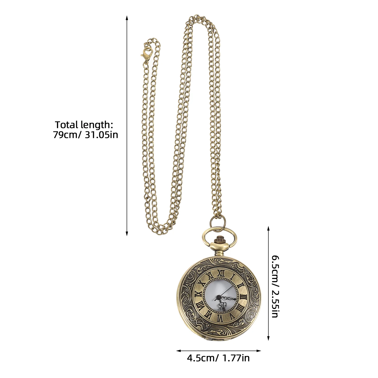 ساعة جيب كلاسيكية للرجال والنساء بتصميم براعة رائعة ومتينة وطول العمر هدية عملية لجميع الأعمار من الجنسين