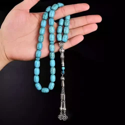 islamic tasbih 33 beads Turquoise prayer beads Saudi Arabia Rosary tasbeh muslim prayer beads